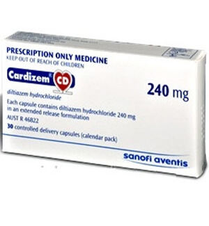 Cardizem (Diltiazem) 240mg Capsules  x 1's