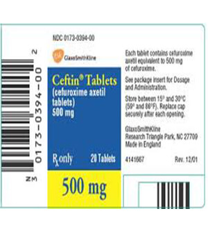 Ceftin (Cefuroxime) 500mg Tablet x 1's