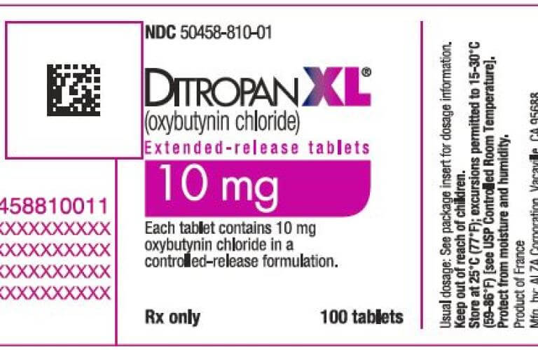 Ditropan XL (Oxybutynin) 10mg Tablets x 1's