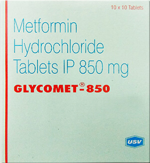 Glycomet (Metformin) 850mg Tablets  x 1's