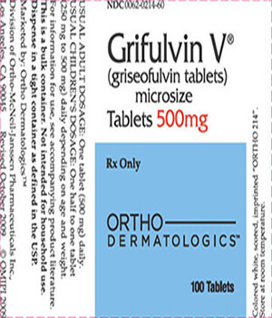 Grifulvin V (Griseofulvin) 500mg Tablets  x 1's