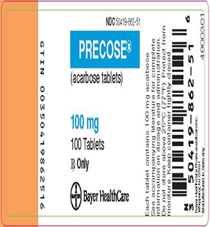 Precose (Acarbose) 100mg Tablets  x 1's