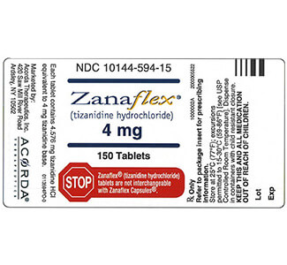 Zanaflex (Tizanidine) 4mg Tablets  x 1's